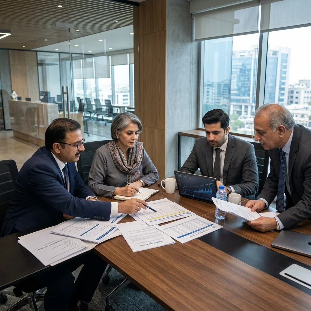 Tax Ustad Pakistan advisory team reviewing corporate tax audit reports